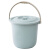 蓝百惠小桶带盖洗澡水桶家用手提洗车小水桶塑料桶圆桶小号小桶塑料有盖 大号绿色