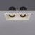 爱斯兰LED方形嵌入式筒灯格栅双头射灯大厅家用天花吊顶商用过道 单头9W暖光