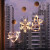 鸣固 led吸盘灯 圣诞节元旦装饰灯圣诞彩灯商场店铺阳台客厅橱窗户吸圣诞节日彩灯电池款-圣诞人ZL5275