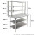 康迪普 201不锈钢工作台操作台立架工厂车间收纳置物架 60高30宽双层立架+工作台双层工作台长80宽40