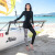 鲨巴特（SBART）女士潜水服分体长袖泳衣2024新款日韩保守运动冲浪游泳衣 黑色 M