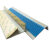 纳仕德 SYJ0859 橡胶条硅胶楼梯防滑条L型自粘型直角台阶止滑包边条 蓝灰5cm*2.5cm*1m