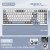 蝙蝠骑士（Batknight） BK99机械键盘Gasket结构无线蓝牙有线三模客制化游戏办公  三模灰蓝全白拖RGB背光 行云轴v2