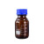 兰诗（LAUTEE）SY4058  蓝盖试剂瓶 丝口玻璃瓶取样瓶 螺纹口带刻度茶色250ml