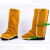 适用于牛皮护脚套 电焊护脚护腿 焊工焊接电焊防烫 劳保防护脚套 黄色牛皮护袖 1付