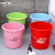 加厚洗衣塑料水桶手提装水大红色塑料桶盆桶 红色 15L32*30cm