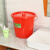 塑料红桶水桶泡脚洗车桶脸盆茶渣桶大容量喜结婚带盖手提加厚 客松桶(有盖)