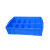 筐子塑料 塑料周转箱 加厚分格箱塑胶筐 螺丝分格盒 工具筐物料框 大8格 全新料蓝色