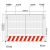 工地基坑护栏网道路工程施工警示围栏建筑定型化临边防护栏杆栅栏 1.2高2米宽/5.0KG/黑黄/网格