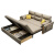 喜客邦客厅折叠沙发床三人卧室两用沙发床布艺欧式简易小户型多功能沙发 1.58米外径海绵棉麻款