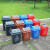 益美得 上海分类垃圾桶大号摇盖干湿垃圾分离垃圾箱果皮桶 60L蓝色（可回收物）