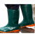 得豫工品 雨靴 中筒PVC橡胶防滑雨鞋成人户外休闲防水鞋 墨绿 38 