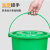 傅帝 厨房垃圾桶 20L圆形绿色室内带盖茶叶沥水桶手提厨余分类带滤网干湿分离桶