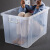养鱼箱透明收纳箱塑料盒子箱子加厚衣服箱子储物箱物流周转箱整理箱 全透明【小号高款40#L】 长41.5宽29.5高 四个装