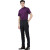 中神盾 D7509 男款短袖衬衫 竹纤维纯色商务工装职业方领衬衫 可定制 42码 深紫（1-9件）