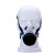 日本重松单罐防毒面具防尘口罩TW01SC时尚轻便单滤盒华美盾男女通用 瓷器白+T2滤盒