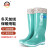 上海牌雨鞋女士高筒可拆卸棉套防寒舒适PVC耐磨防滑防汛劳保工业防护耐腐蚀耐酸碱食品加工鞋SH333A 绿色 37