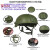 原品复刻俄军6b47战术头盔  小绿人训练盔  塔科夫同款 绿废墟盔罩+绿废墟镜罩（不含盔