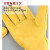 电焊手套羊皮耐高温隔热短款防烫焊工柔软耐磨电焊劳保防护手套 黄色羊皮 一双