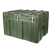 适用于户外简约军绿滚塑箱箱收纳箱车载物资塑料指挥作业急救箱带 供图箱 军绿色