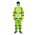 工者 牛津布分体荧光绿雨衣 户外徒步训练防水服成人分体300D雨衣雨裤套装 XL
