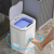 智能垃圾桶自动抽换袋2023新款防水带盖卫生轻奢客厅卧室纸篓感应 12L白色单模电池款 挥手感应