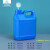 化科 实验室用透气塑料瓶 液体样品包装 2L方桶蓝色〔配透气盖】5个