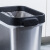 欧润哲垃圾桶8L长方形不锈钢压圈无盖直投方桶办公室废纸桶客厅卧室商用垃圾篓卫生间纸篓