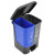 LS-ls46 新国标脚踏分类双格垃圾桶 商用连体双桶垃圾桶 20L蓝红(新国标)
