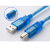 适用 松下AFPX系列PLC编程电缆USB-方口数据通讯下载线通用方口线 透明蓝带屏蔽磁环 经济选择 2m