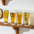 摩登主妇原创啤酒杯玻璃大容量水杯家用创意高颜值饮料冷饮杯果汁杯 啤酒杯（让喝酒的人共富起来） 450ml