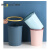 威佳Wellguard小号压圈垃圾桶北欧简约带压环方形塑料垃圾桶纸篓灰色小号10L