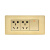 贵派（goldp）10A一开单控带十孔金色118型(中)插座 贵雅A8-118金色系列墙壁暗装插座
