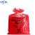 红色黄色生物危险品处理袋垃圾袋耐高温高压袋实验废弃物 黄色PE91_152cm25个送25根扎带