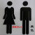 创意亚克力卫生间门标牌男女洗手间标识牌2F厕所古铜色标示牌 黑色 20x6cm