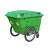 物业400升户外垃圾桶带盖大号商用小区环卫保洁清运车手推收纳桶 400L垃圾车(灰色)无盖