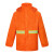 赫思迪格 环卫雨衣套装 分体双层安全警示单反光条路政园林 橙色2XL HGJ-1447