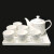 蓝天宏   陶瓷茶具套装大容量家用茶壶水杯欧式咖啡壶带托盘整套 英文6杯1壶-(茶壶带漏网) 一套