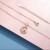 NPKDS母亲节礼物大福款项链18K色玫瑰金色星月锁骨链小众设计 玫瑰金色星月项链