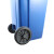 上陶鲸 垃圾桶大号 加厚户外环卫分类塑料带翻盖垃圾桶 120L蓝色（有轮）