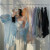 弗仑诺半透明衬衫女外穿网纱微透透视衫衣夏季薄款开衫设计感小众垂感 蓝色衬衫 均码