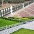 鸣固 栅栏草坪护栏pvc塑钢 户外花园草地物业绿化园林篱笆护栏 双色混合（80cm高）1米价