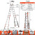 雷都捷特LittleGiant 小巨人梯子伸缩梯铝合金人字梯折叠工程 老款梯+伸缩腿(12322-801