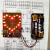LED心形彩灯流水闪灯套件DIY散件电子教学生作业焊接制作实训组装 心形彩灯散件+俩5号电池