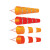 橙色反光风向袋气象风向标多种尺寸牛津布防水250D风向警示信号标 0.6m橙灰反光款