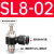黑色气动可调接头节流阀SL4-M5/SL6-01/SL8-02/10-03/12-04调节阀 黑SL8-02
