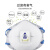 承琉化工厂防毒活性炭防护化学实验室防有机气体酸性有害气味尘 防有机气体头戴式1只 8577杯型口罩 均码