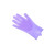劳保佳 魔术硅胶洗碗手套 女性刷碗防护手套 厨房清洁家务手套 洗衣洗菜手套 紫色 一双