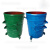 360升环卫挂车铁垃圾桶小区户外工厂用圆桶创意物业 标准1.6厚绿色无盖桶