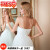 TNNSIR婚纱礼服女韩式简约吊带森系旅拍写真新娘中长款礼服 白色 XS
